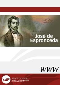 Portada:José de Espronceda / María Pilar Espín Templado