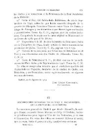 Portada:Inscripciones romanas de El Viso y Alcaracejos, en la provincia de Córdoba / Fidel Fita