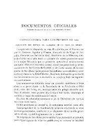 Portada:Convocatoria para los premios de 1913 / Eduardo de Hinojosa