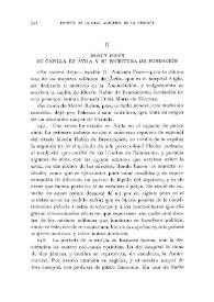 Portada:Mosén Rubín, su capilla en Ávila y su escritura de fundación / Manuel de Foronda