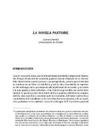 Portada:La novela pastoril / Carmen Parrilla