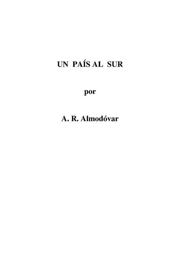 Un país al sur / por A.R. Almodóvar | Biblioteca Virtual Miguel de Cervantes