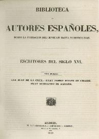 Escritores del Siglo XVI. Tomo primero | Biblioteca Virtual Miguel de Cervantes