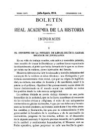 Portada:El concepto de la nobleza de linaje, según D. Gaspar Melchor de Jovellanos / José Gómez Centurión