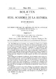 Portada:Don Diego Hurtado de Mendoza no fue el autor de \"La Guerra de Granada\" [I] / Lucas de Torre y Franco-Romero