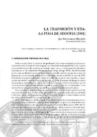 La Transición y ETA: "La fuga de Segovia (1981)" / Igor Barrenetxea Marañón | Biblioteca Virtual Miguel de Cervantes