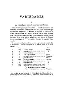 Portada:La judería de Verdú. Apuntes históricos / Juan Serra y Vilaró