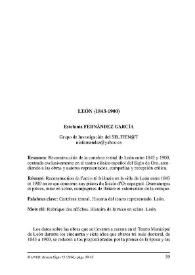 León (1843-1900) / Estefanía Fernández García | Biblioteca Virtual Miguel de Cervantes
