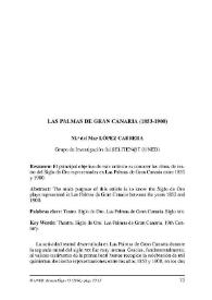 Portada:Las Palmas de Gran Canaria (1853-1900) / María del Mar López Cabrera