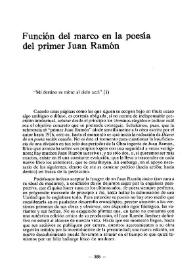 Función del marco en la poesía del primer Juan Ramón / Luis Iglesias Feijoo | Biblioteca Virtual Miguel de Cervantes
