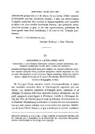 Portada:Bibliotheca latina Medii Aeui / Adolfo Bonilla y San Martín