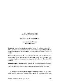 Alicante (1900-1910) / Francisco Ángel Reus Boyd-Swan | Biblioteca Virtual Miguel de Cervantes
