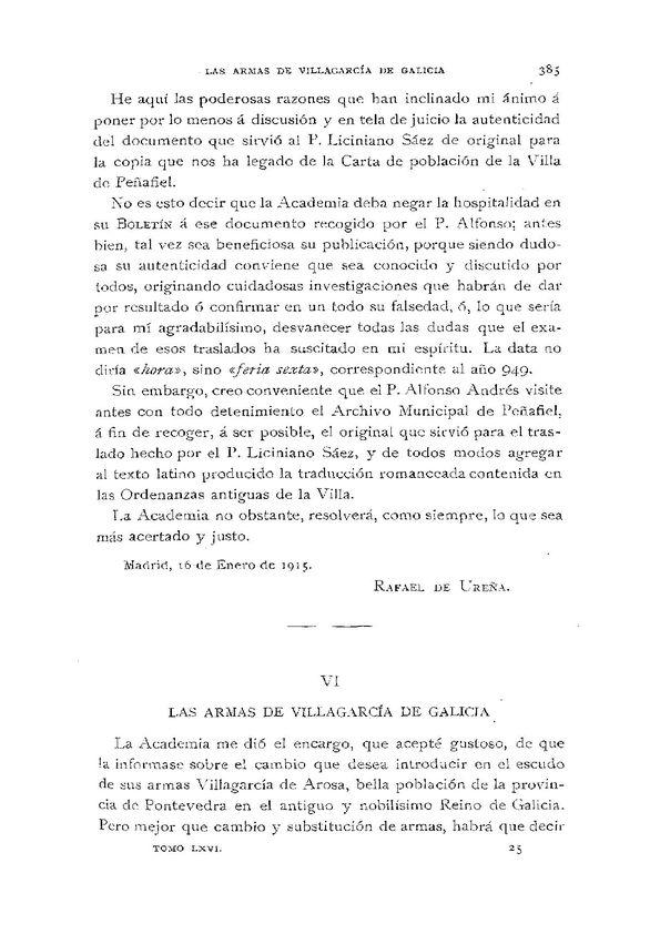 Las armas de Villagarcía de Galicia / F. Fernández de Béthencourt | Biblioteca Virtual Miguel de Cervantes