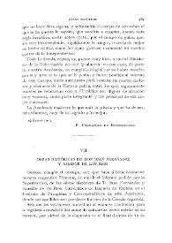 Portada:Obras históricas de don Juan Fernández y Amador de los Ríos / José Ramón Mélida