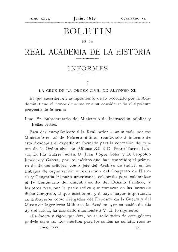 La Cruz de la Orden civil de Alfonso XII / Francisco Marín Arrúe | Biblioteca Virtual Miguel de Cervantes
