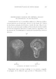 Portada:Inscripciones o marcas de cerámica romana de Castellar de Santiesteban / Enrique Romero de Torres