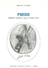 Portada:Poesie / Juan de la Cruz; edizione critica a cura di Paola Elia