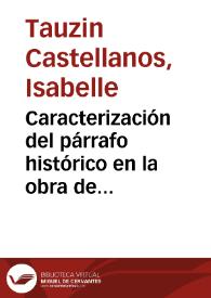 Más información sobre Caracterización del párrafo histórico en la obra de Ricardo Palma / Isabelle Tauzin Castellanos
