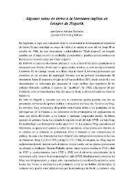 Portada:Algunas notas en torno a la literatura inglesa en tiempos de Hogarth / por Gabriel Sánchez Espinosa