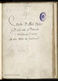 El Conde don Pero Vélez y don Sancho el Deseado / tercera  edición crítica y anotada (versión digital) de William R. Manson, C. George Peale [et al.] | Biblioteca Virtual Miguel de Cervantes