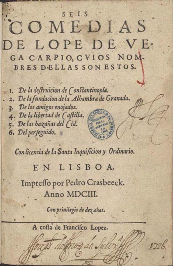 Seis comedias de Lope de Vega Carpio... | Biblioteca Virtual Miguel de Cervantes