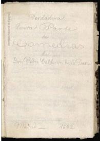 Verdadera quinta parte de comedias de don Pedro Calderon de la Barca... | Biblioteca Virtual Miguel de Cervantes
