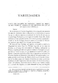 Portada:Carta del Marqués de Cerralbo, Virrey de México, al rey Felipe IV, acerca de los servicios de los de su casa a la Corona / El Marqués de Cerralbo