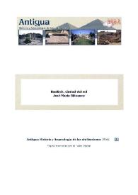 Baalbek, ciudad del sol / José María Blázquez | Biblioteca Virtual Miguel de Cervantes