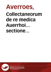 Portada:Collectaneorum de re medica Auerrhoi... sectione tres... / a Ioanne Bruyerino Campegio... nunc primum Latinitate donatae.