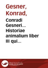 Portada:Conradi Gesneri... Historiae animalium liber III qui est de auium natura...