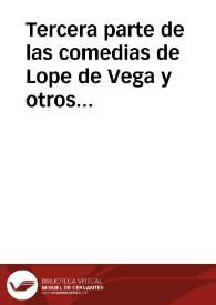Portada:Tercera parte de las comedias de Lope de Vega y otros autores ...