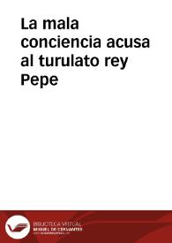 Portada:La mala conciencia acusa al turulato rey Pepe