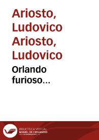 Orlando furioso... | Biblioteca Virtual Miguel de Cervantes