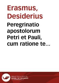 Portada:Peregrinatio apostolorum Petri et Pauli, cum ratione temporum