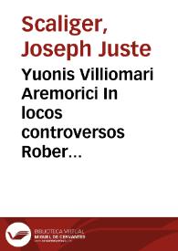 Portada:Yuonis Villiomari Aremorici In locos controversos Roberto Titii animaduersorum liber ...