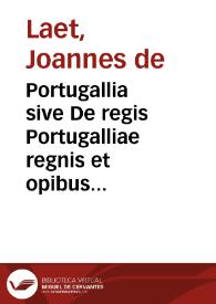 Portada:Portugallia sive De regis Portugalliae regnis et opibus commentarius