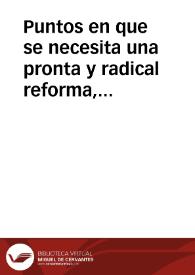 Portada:Puntos en que se necesita una pronta y radical reforma, para que no sean inútiles los sacrificios que está haciendo el pueblo español