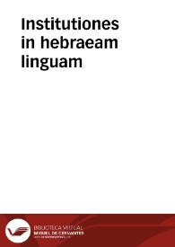 Portada:Institutiones in hebraeam linguam