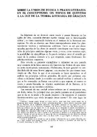 Más información sobre Sobre la unión de teoría y praxis literaria en el conceptismo: un tópico de Quevedo a la luz de la teoría literaria de Gracián / José María Pozuelo Yvancos