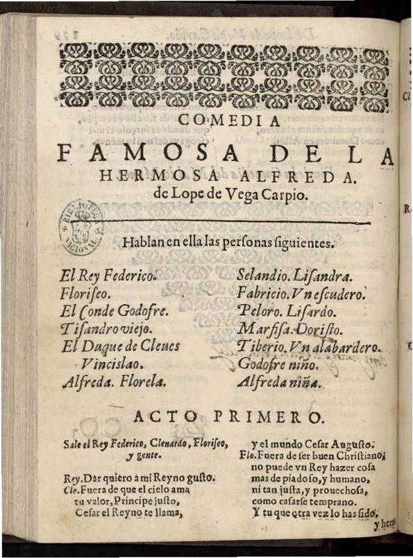 La hermosa Alfreda | Biblioteca Virtual Miguel de Cervantes