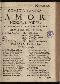 Amor, honor y poder | Biblioteca Virtual Miguel de Cervantes