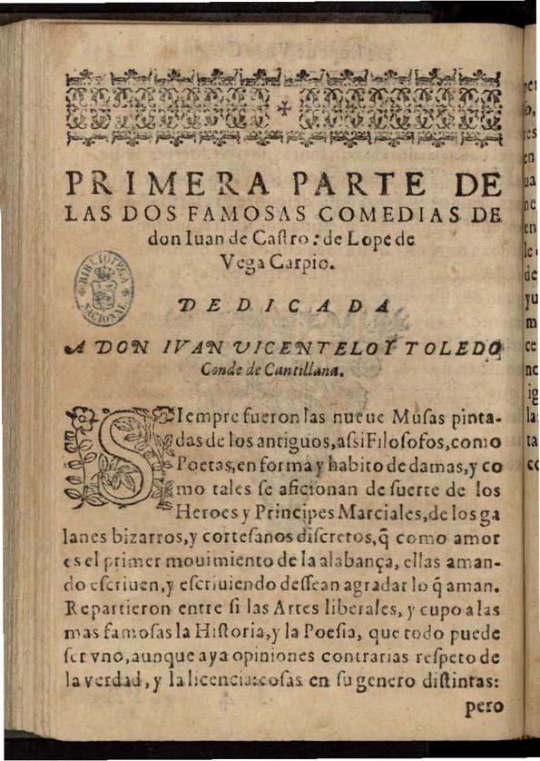 Primera parte de don Iuan de Castro | Biblioteca Virtual Miguel de Cervantes