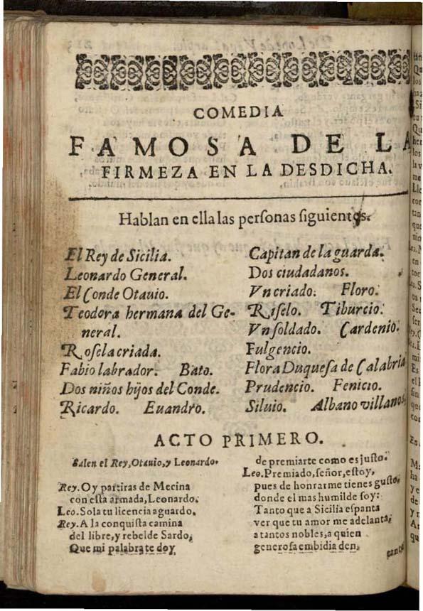 La firmeza en la desdicha | Biblioteca Virtual Miguel de Cervantes