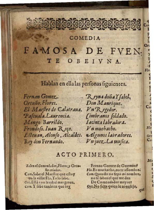 Fuente Ouejuna | Biblioteca Virtual Miguel de Cervantes