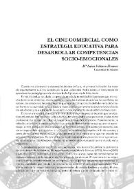 El cine comercial como estrategia educativa para desarrollar competencias socio-emocionales / Mª Luisa Velasco Álvarez | Biblioteca Virtual Miguel de Cervantes