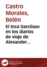 Portada:El Inca Garcilaso en los diarios de viaje de Alexander von Humboldt por el Tawantinsuyu / Belén Castro Morales