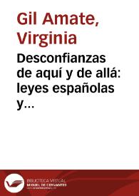 Portada:Desconfianzas de aquí y de allá: leyes españolas y sentimientos americanos en la obra del Inca Garcilaso / Virginia Gil Amate