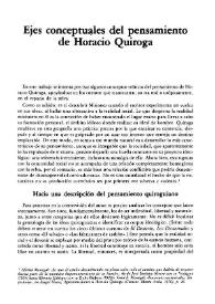 Ejes conceptuales del pensamiento de Horacio Quiroga / Luis Martul Tobío y Kathleen N. March | Biblioteca Virtual Miguel de Cervantes