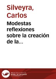 Portada:Modestas reflexiones sobre la creación de la Biblioteca de la escuela nº 1 del asteroide B612 / Carlos Silveyra