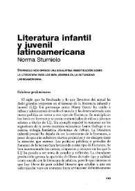 Portada:Literatura infantil y juvenil latinoamericana / Norma Sturniolo